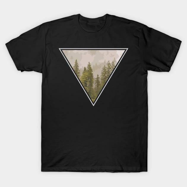 Triangle Forest Lover Backpacker Adventure Outdoor Nature Trip Camper Design Gift Idea T-Shirt by c1337s